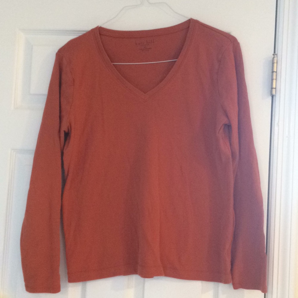 Orange XL cotton long sleeve top